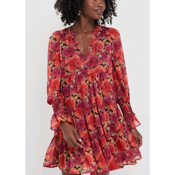 Tuckernuck Dresses & Skirts - Tuckernuck POMANDER PLACE Rose Chiffon Kenzo Dress Size XL